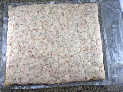 A photograph of Seatech's rock crab body meat 5 pound pillow pack.